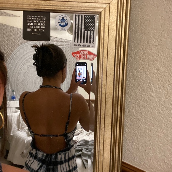 Tie Dye Open Back Romper - Picture 2 of 8